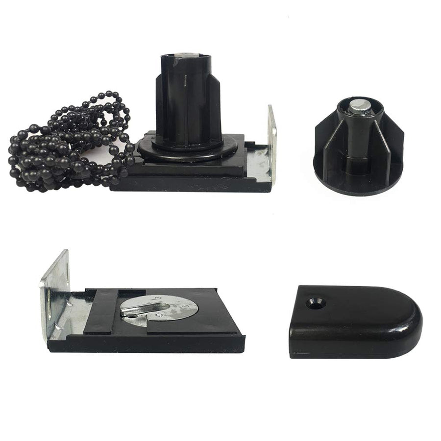 Cord-Pull Mounting Brackets with 38 mm Plugs — Black