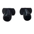 Roller Shade End Caps with Attachment Ears — 2 Pieces — Black — original product photo