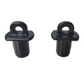 Roller Shade End Caps with Attachment Ears — 2 Pieces — Black — original product photo