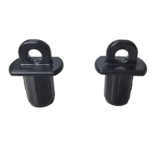 Roller Shade End Caps with Attachment Ears — 2 Pieces — Black