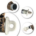 Roller Shade End Caps with Attachment Ears — 2 Pieces — Black — original product photo